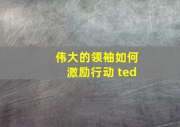 伟大的领袖如何激励行动 ted